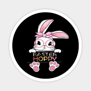 hoppy easter day cute rabbit Magnet